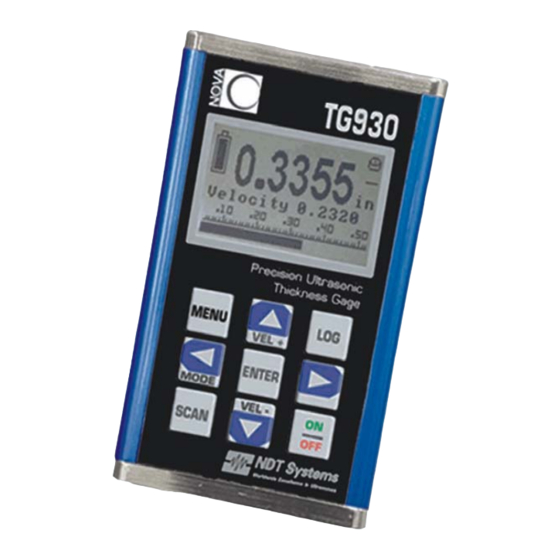 NDT Systems Nova Eclipse TG930 User Manual