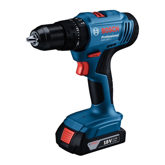 Bosch Professional GSB 183-LI Original Instructions Manual
