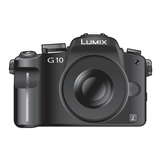 Panasonic Lumix DMC-G10K Operating Instructions Manual