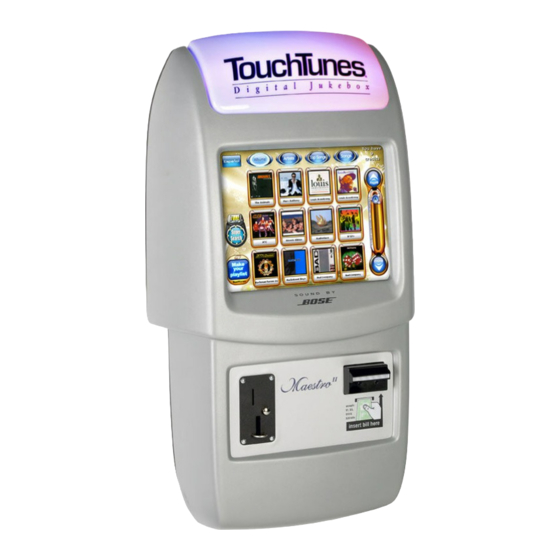 TouchTunes Maestro II Quick Start Manual