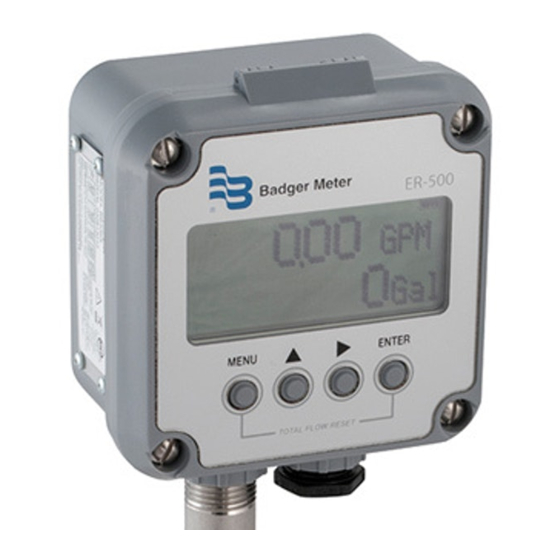 Badger Meter ER-500 Manuals