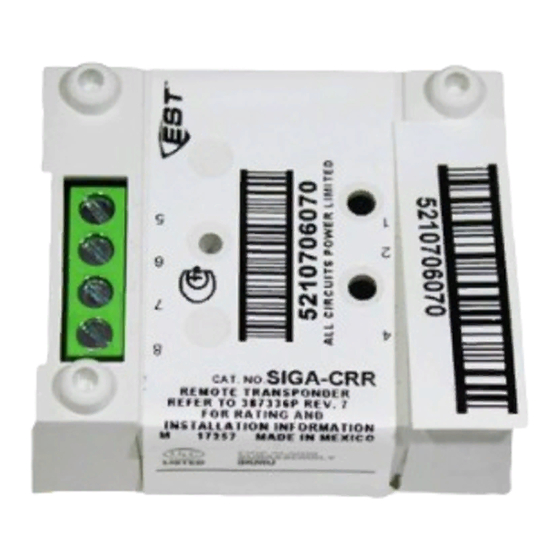 EST SIGA-CRR Installation Sheet