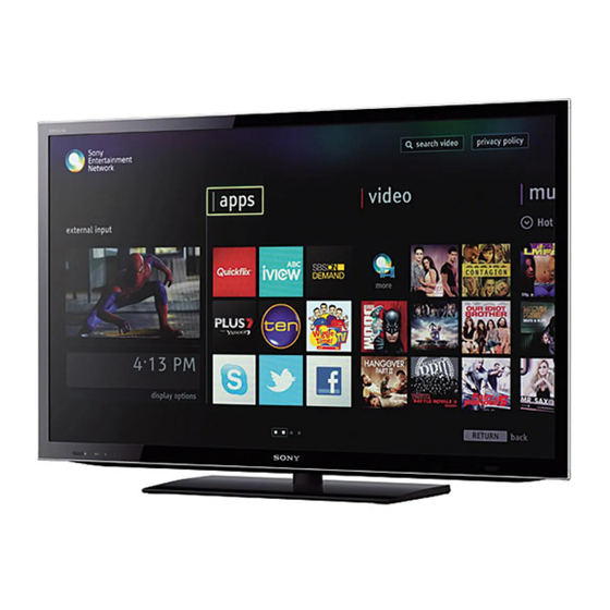 Sony Bravia KDL-40NX650 Operating Instructions Manual