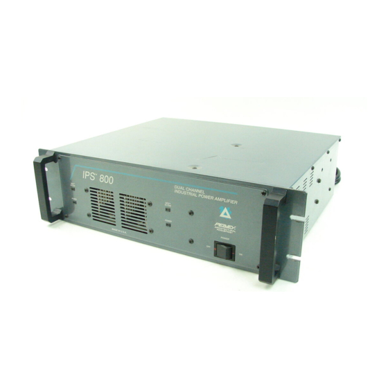 Peavey IPS 800 Specifications