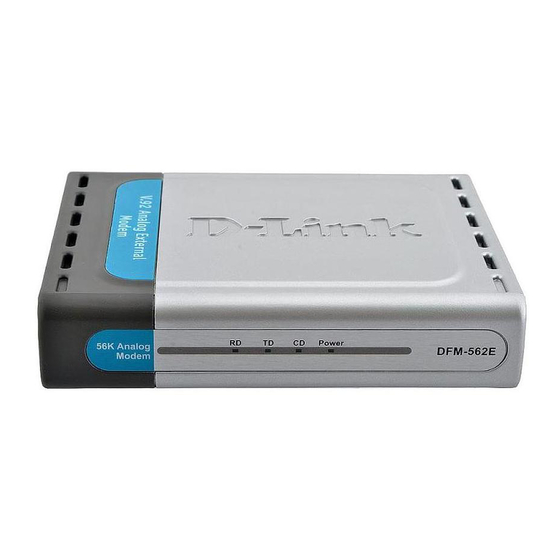 D-Link DFM-562E - 56 Kbps Fax Quick Installation Manual