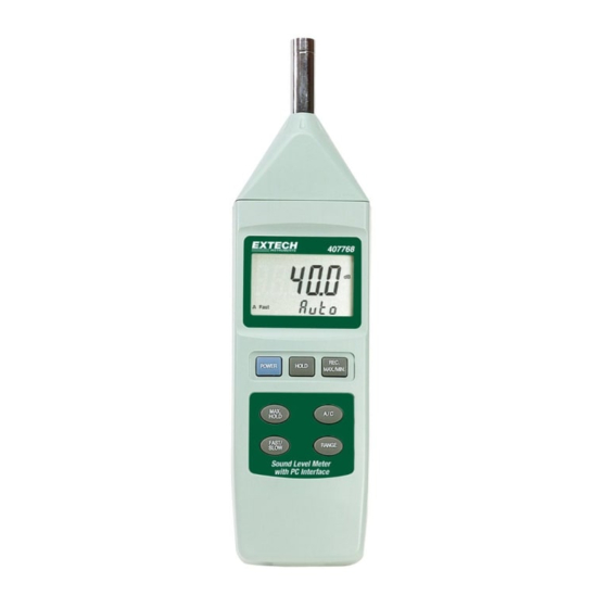Extech Instruments 407768 User Manual