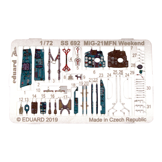 Eduard MiG-21MFN Weekend Quick Start Manual