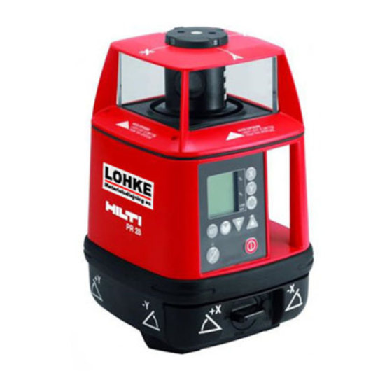 Hilti PR 28 Operating Instructions Manual