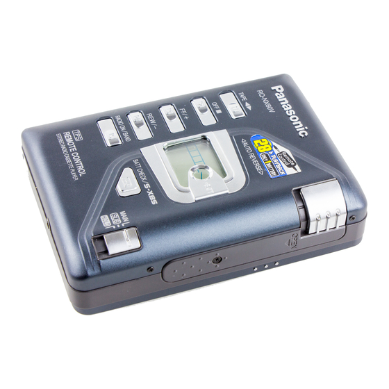 Panasonic RQ-NX60V Operating Instructions