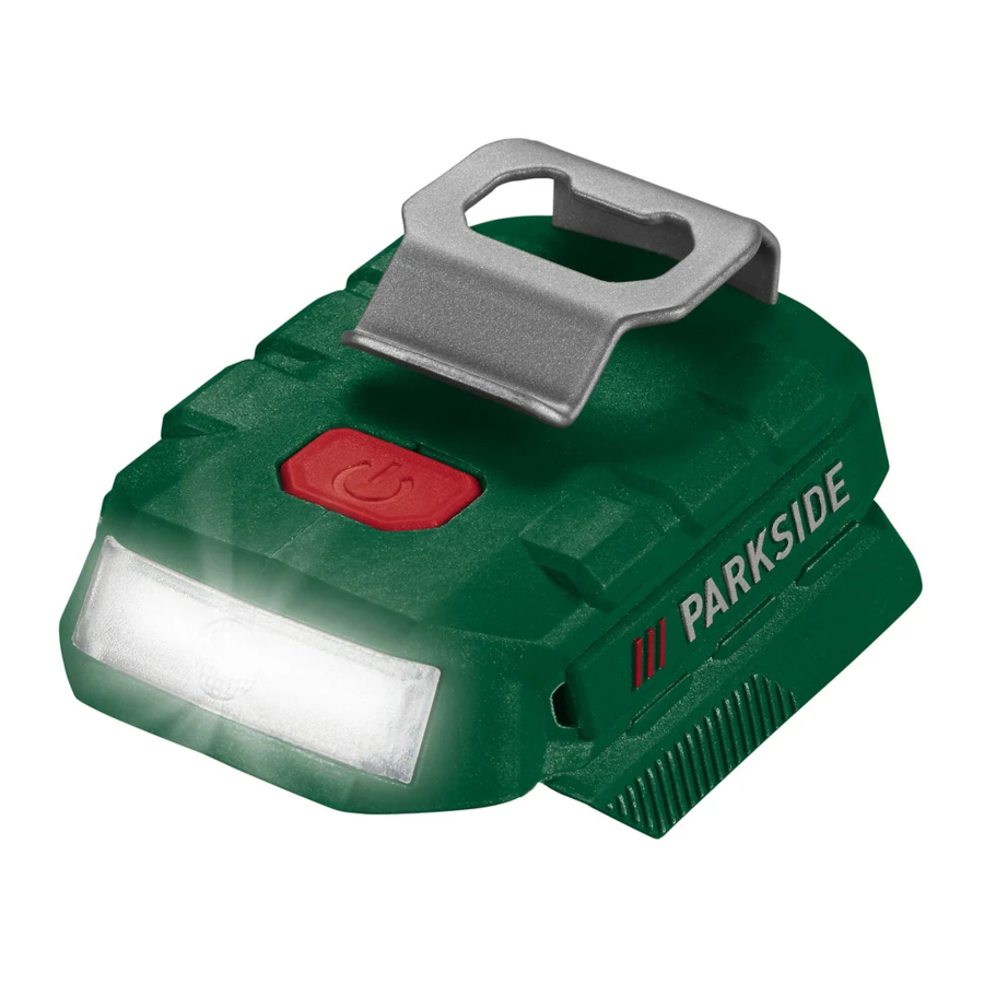 Parkside PAA 20-Li B3 (436778-2304) - CORDLESS BATTERY ADAPTOR Manual