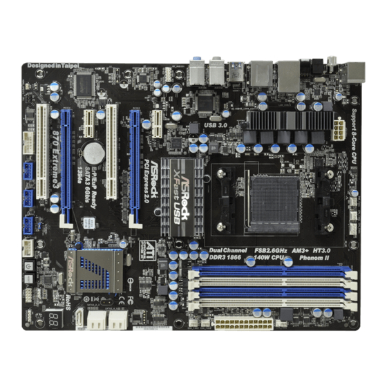 ASROCK 870 Extreme3 R2.0 Quick Installation Manual