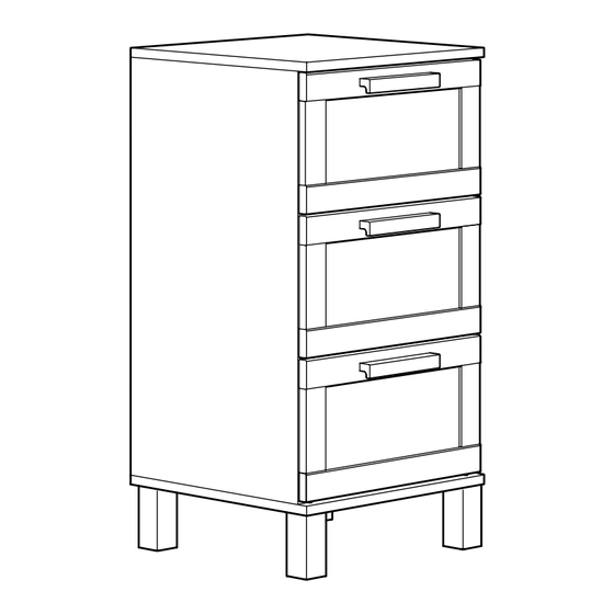 IKEA ANEBODA CHEST/3DRAW 16X32" WHT Instructions Manual