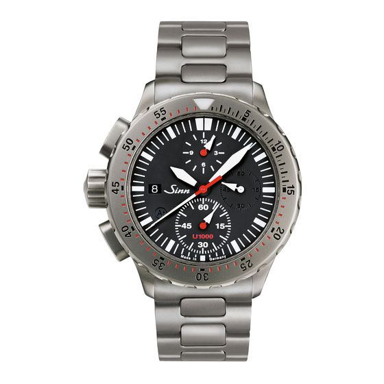 Sinn U1000 EZM 6 Diving Watch Manuals
