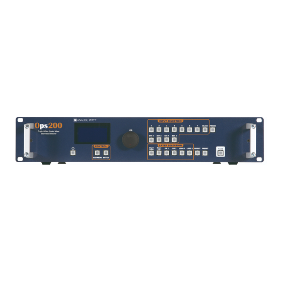 Analog way OPS200 Quick Start Manual