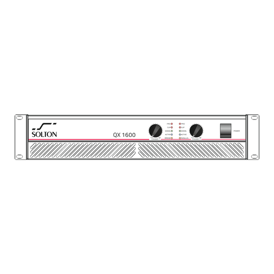 User Manuals: Solton QX 1660 Amplifier