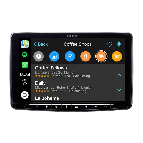 Alpine iLX-F903DU Owner's Manual