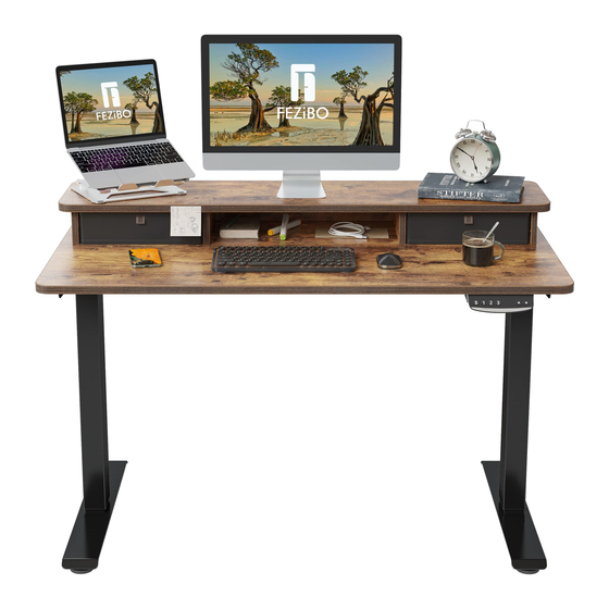 FEZIBO ELECTRIC STANDING DESK ASSEMBLY INSTRUCTIONS MANUAL Pdf Download