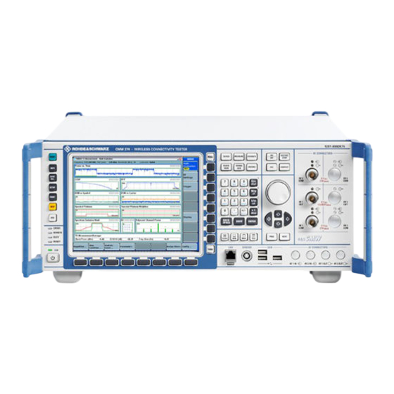 Rohde & Schwarz R&S CMW-KM70 Series User Manual