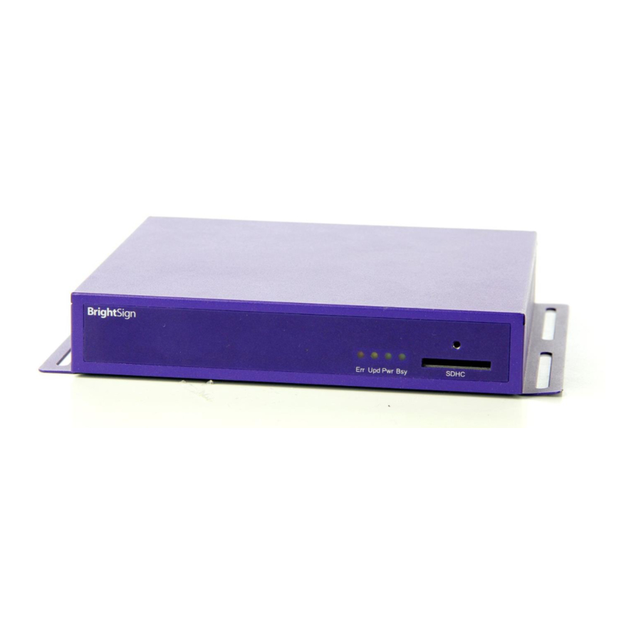 BrightSign HD110 Programming Manual