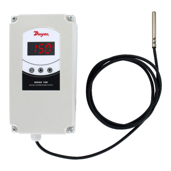 Dwyer Instruments TSW Series Quick Start