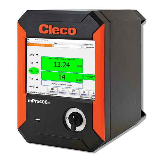Cleco mPro400GCD Series Quick Installation Manual