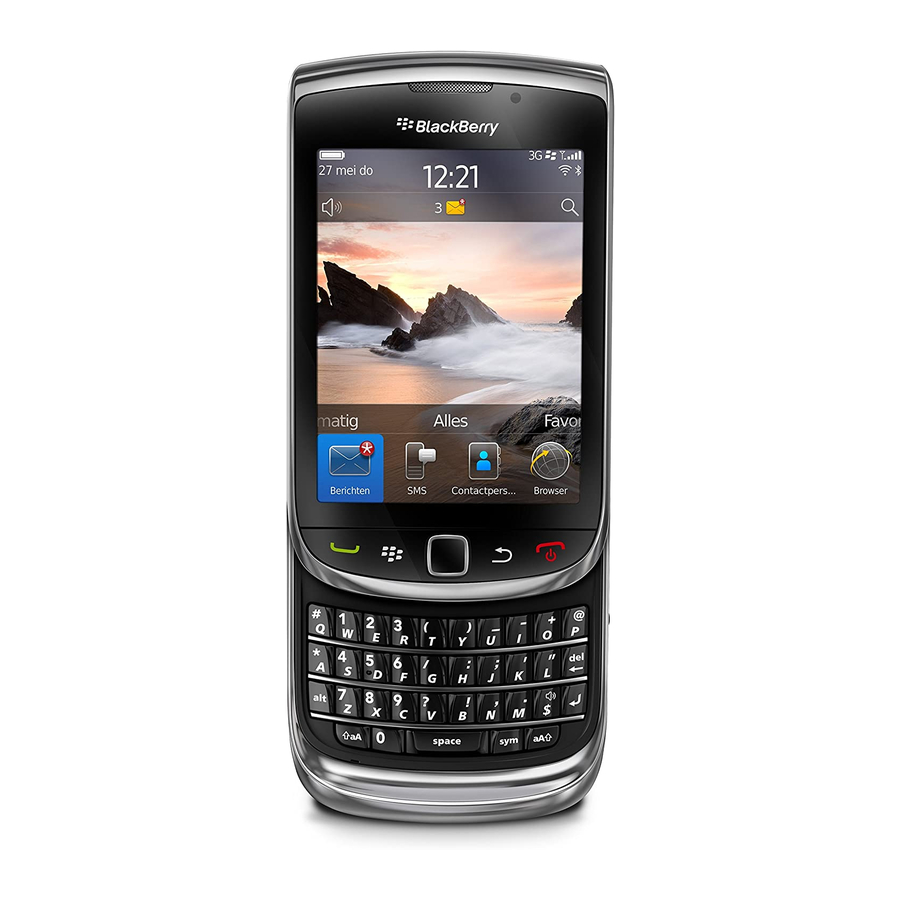 Blackberry Torch 9800 Safety And Product Information