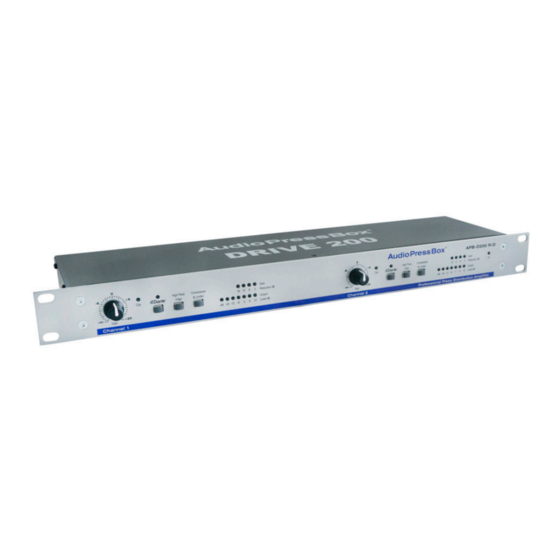 AudioPressBox APB-D200 R Owner's Manual