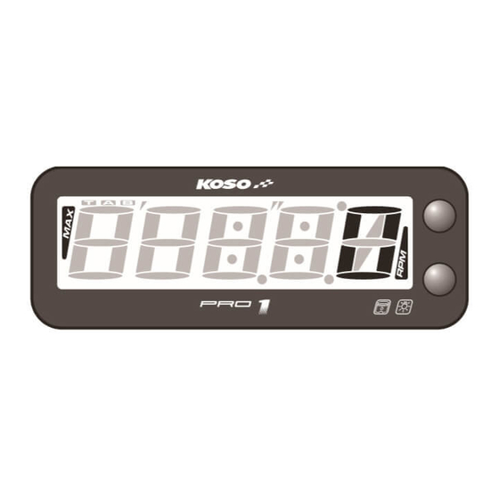Koso PRO 1 Instructions
