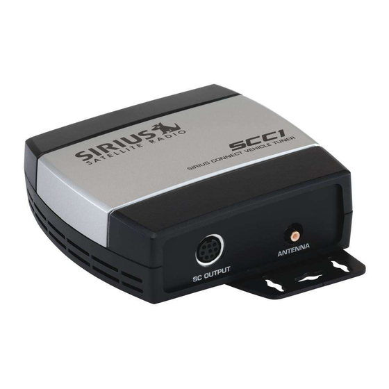 Sirius Satellite Radio SiriusConnect SC-C1 Installation Manual
