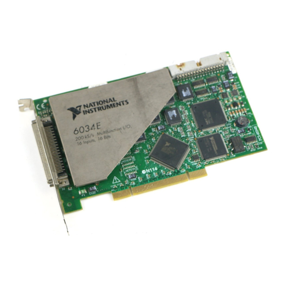 National Instruments PCI-6034E User Manual