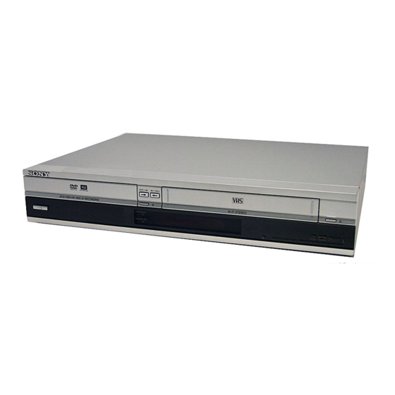 Sony RDR VX511 - DVDr/ VCR Combo Manuals