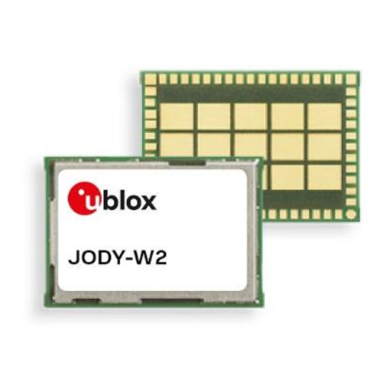 u-blox JODY-W2 System Integration Manual