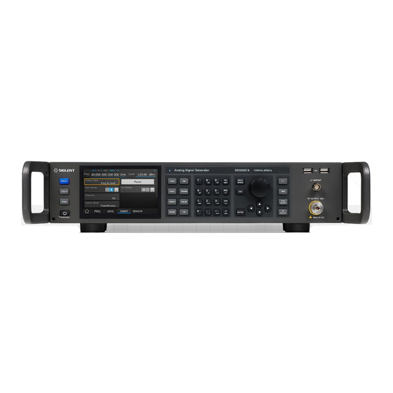 SIGLENT TECHNOLOGIES SSG6080A Series Programming Manual