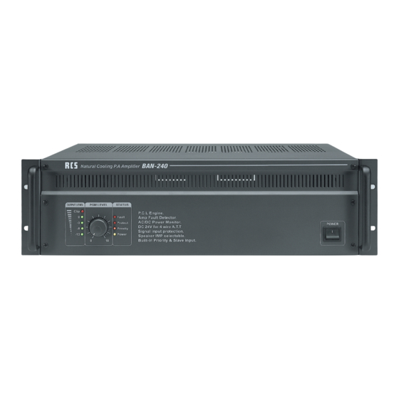 RCS BAN-120 Operating Instructions Manual
