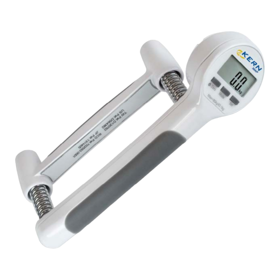 User Manuals: KERN MAP 80K1 Hand Grip Dynamometer