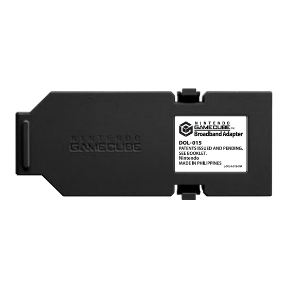 Nintendo GameCube Broadband Adapter Instruction Manual