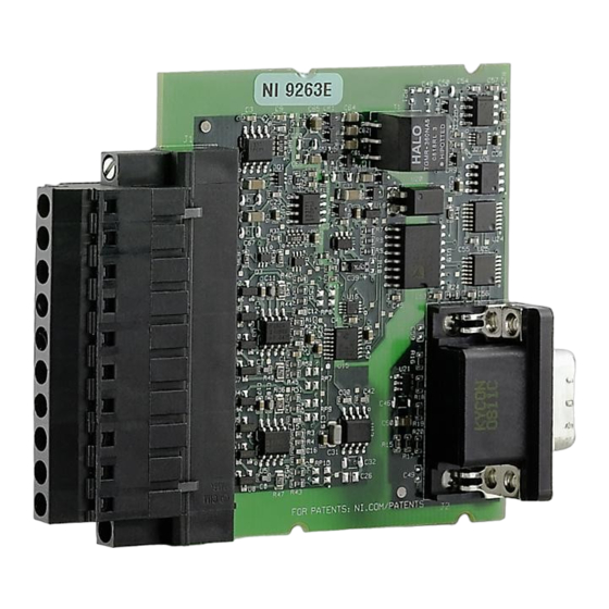 NI 9263E Operating Instructions And Specifications
