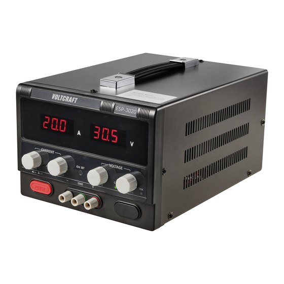 VOLTCRAFT ESP-3020 Operating Instructions Manual