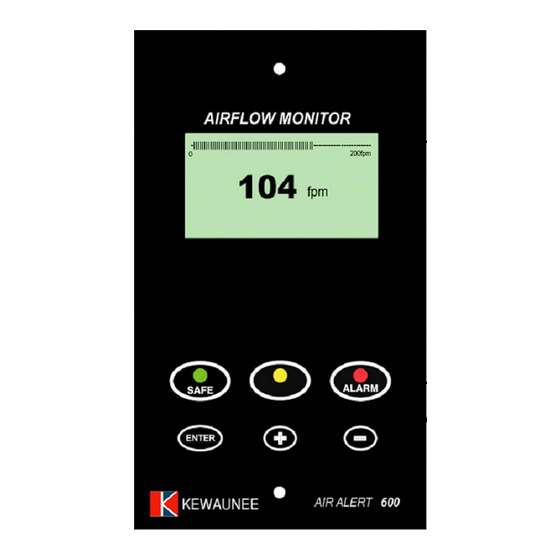 Kewaunee Air Alert 600 Operating And Installation Manual