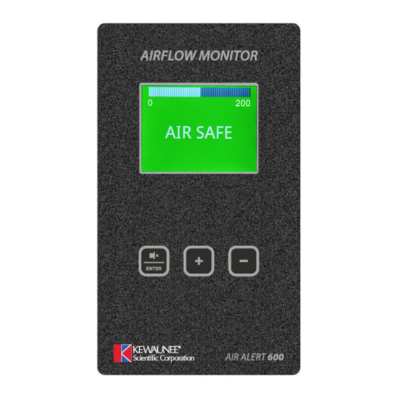 Kewaunee AIR ALERT 600 Installation And Operating Manual