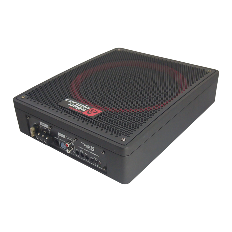 Cerwin-Vega Vega Series User Manual