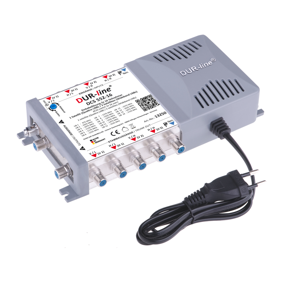 DURA-SAT DUR-line DCS 552-16 Installation Manual