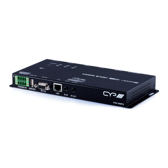 CYP PUV-1650TX Operation Manual
