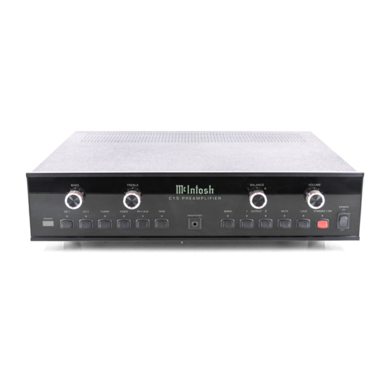 McIntosh C15 Owner's Manual
