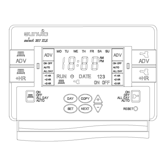Sunvic SELECT 207 XLS User Instructions