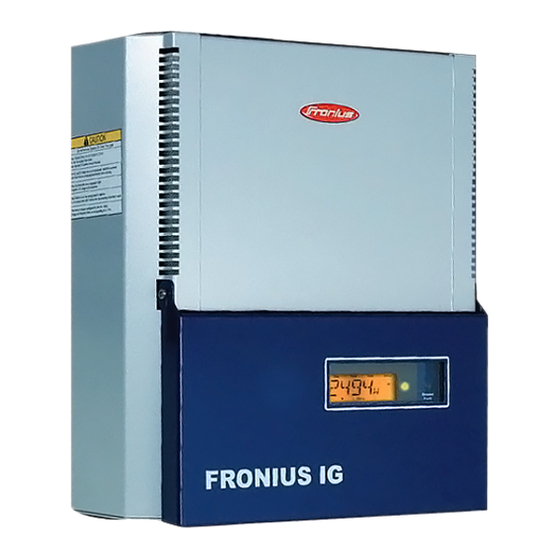 Fronius IG 2000 Manuals