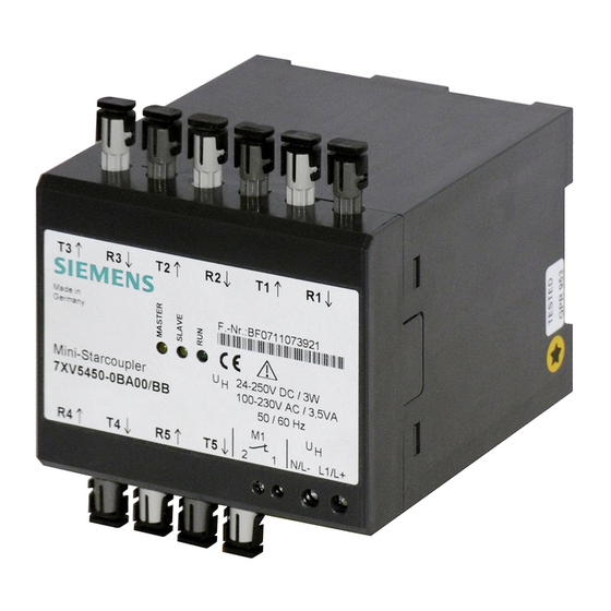 Siemens 7XV5450-0BA00/DD Manuals