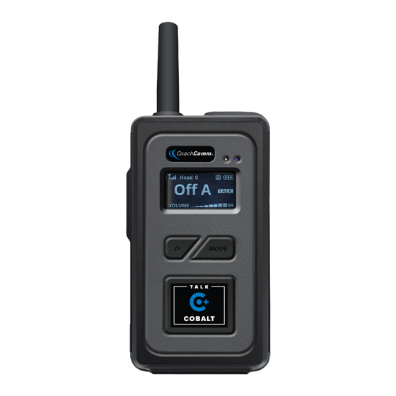 CoachComm Cobalt Plus Operating Manual