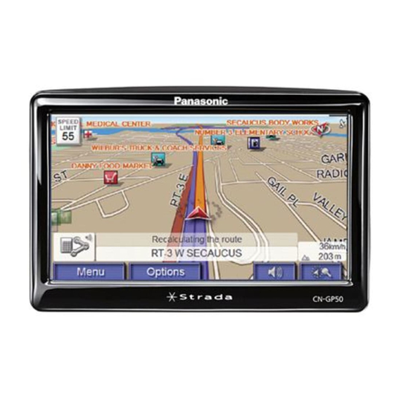 Panasonic CNGP50U - Car Strada Portable Mobile Navigation System Manuals