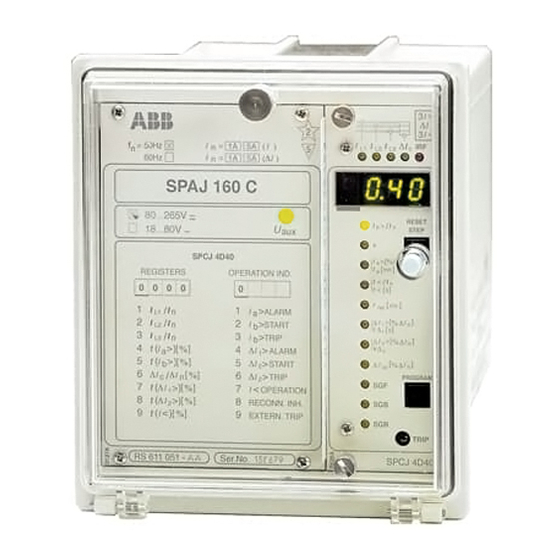 ABB SPAJ 160 C User Manual And Technical Description